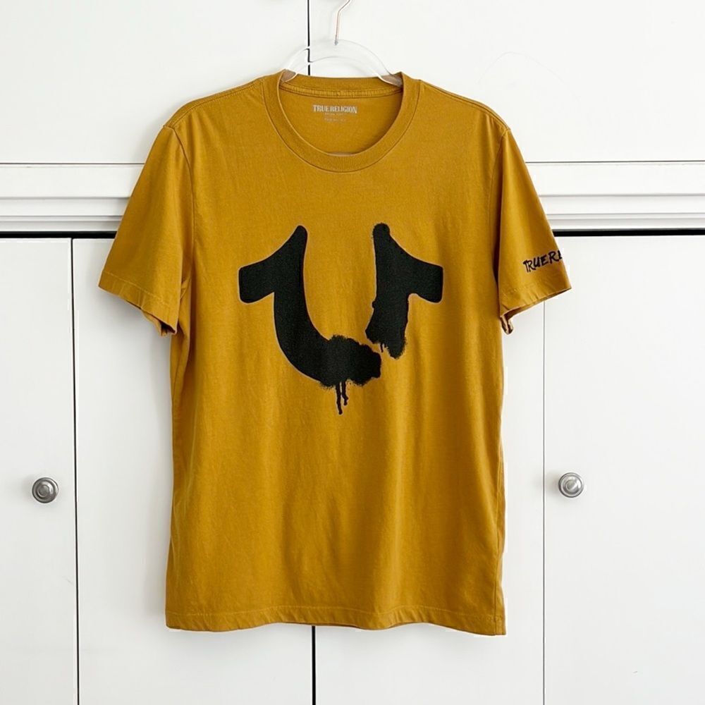 True Religion Spray Paint Logo Crewneck Shirt Tee